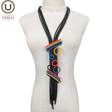 Rubber Chain Tassel Necklace Gothic Jewelry