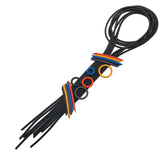 Rubber Chain Tassel Necklace Gothic Jewelry