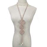 Long Statement Necklace Pearl Ethnic Jewelry Women 9 Colors