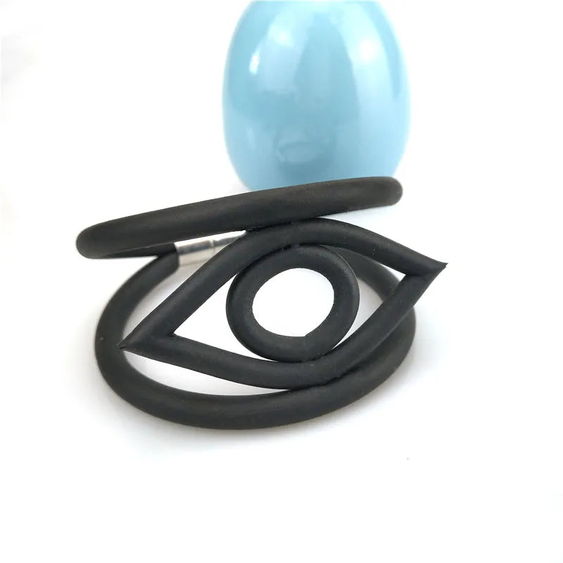 Strange Eyes Geometric Rubber Punk Bracelet Women