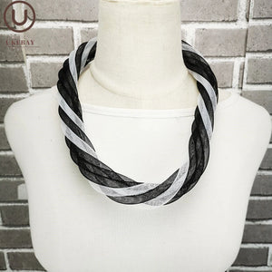 Gothic Mesh Choker Necklace Hollow Jewelry 3 Colors