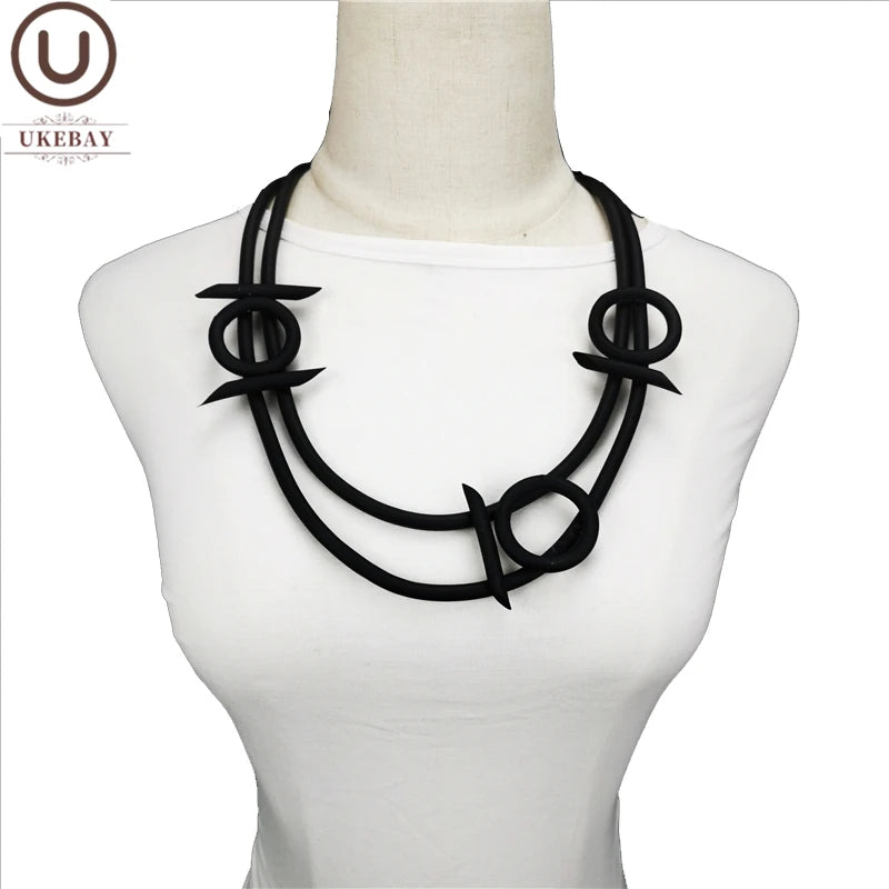 Gothic Pendant Necklace Choker Women Indian Jewelry Rubber Gift
