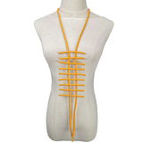 Gothic Pendant Necklace Geometric Sweater Chain Rubber Necklace