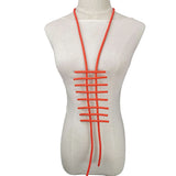 Gothic Pendant Necklace Geometric Sweater Chain Rubber Necklace