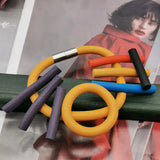 Gothic Statement Bracelets Women Rubber Bangles Multicolor Jewelry Gift