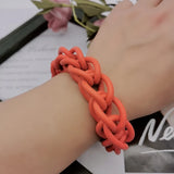 Charm Bracelets Rubber Bangles Boho Jewelry Pearl Chains