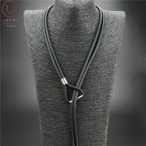 Long Pendant Necklace Adjustable Chain Rubber Jewelry