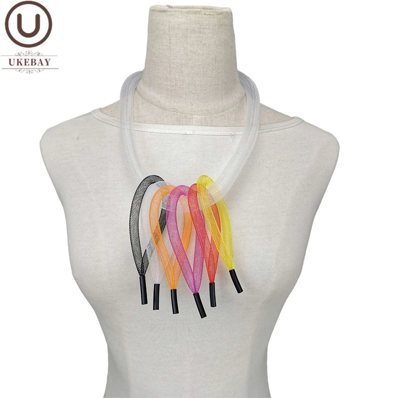 Multicolor Mesh Choker Necklace For Women