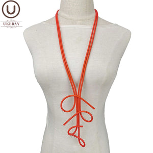 Rubber Statement Necklace for Women Party Accessories