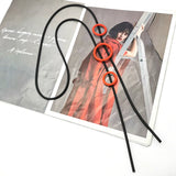 Red Circle Pendant Necklace Goth Style Chain Jewelry