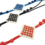 Rubber Jewelry Square Pendant Wood Necklace Long Big Statement
