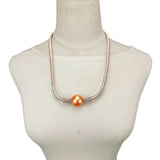 Pearl Bead Pendant Choker Necklace Women