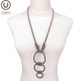 Metal Pendant Necklace Gothic Long Chains