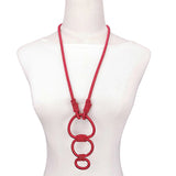 Metal Pendant Necklace Gothic Long Chains