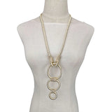 Metal Pendant Necklace Gothic Long Chains