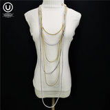 Alloy Chains Long Necklaces Party Wedding Clothes Accessories