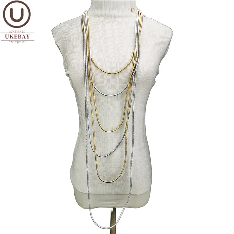 Alloy Chains Long Necklaces Party Wedding Clothes Accessories