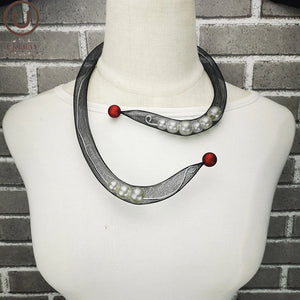Mesh Choker Necklaces Gothic Jewelry Hollow Rope Aluminum