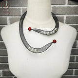 Mesh Choker Necklaces Gothic Jewelry Hollow Rope Aluminum