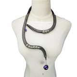 Mesh Choker Necklaces Gothic Jewelry Hollow Rope Aluminum
