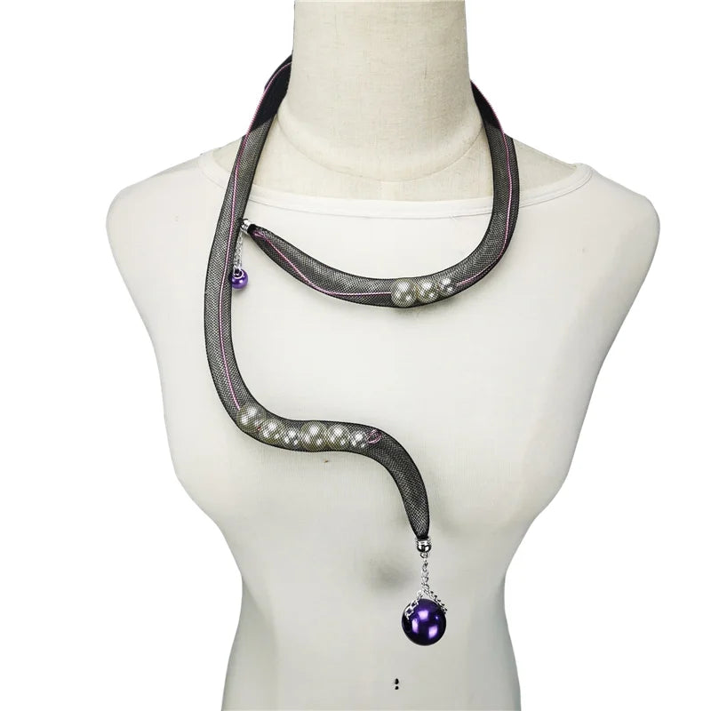 Mesh Choker Necklaces Gothic Jewelry Hollow Rope Aluminum