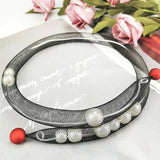 Mesh Choker Necklaces Gothic Jewelry Hollow Rope Aluminum