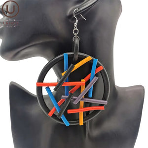 Multicolor Statement Drop Earrings Rubber Jewelry Party Ear Accessories