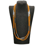 Multicolor Rubber Necklaces For Female Ethnic Necklace Chain Party Choker