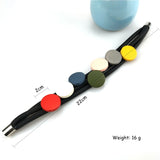 Multicolor Wood Bracelets Women Charm Bracelet Rubber Rope Chains Bangles