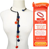 Multicolor Wood Necklace Women Choker Necklaces For Clothes Match