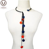 Multicolor Wood Necklace Women Choker Necklaces For Clothes Match