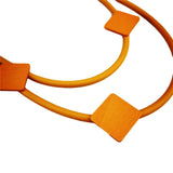 Orange Torques Women Choker Necklace Rubber Leather Necklaces Goth Jewelry