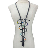 Rubber Pendant Necklace Women Jewelry Long Clothes Chain