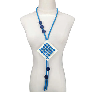 Rubber Pendant Necklace Women Jewelry Long Clothes Chain