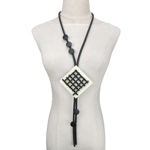 Rubber Pendant Necklace Women Jewelry Long Clothes Chain