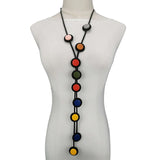 Rubber Pendant Necklace Women Jewelry Long Clothes Chain