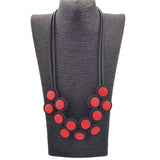 Gothic Style Wood Pendant Necklace Ethnic Boho Sweater Chain