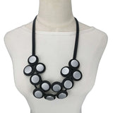 Gothic Style Wood Pendant Necklace Ethnic Boho Sweater Chain