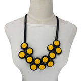 Gothic Style Wood Pendant Necklace Ethnic Boho Sweater Chain
