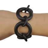 Ethnic Style Leather Charm Bracelet Chain Women Rubber Jewelry