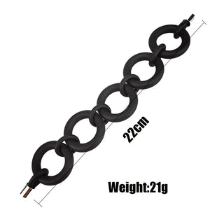 Ethnic Style Leather Charm Bracelet Chain Women Rubber Jewelry