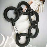 Ethnic Style Leather Charm Bracelet Chain Women Rubber Jewelry