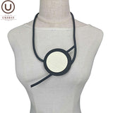 Round Choker Necklace Rubber Jewelry Women Sweater Chain Statement Necklaces