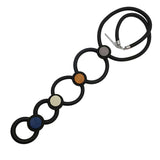 Round Circle Choker Necklaces Wood Rubber Jewelry For Women Boho Necklace