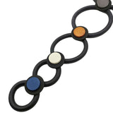 Round Circle Choker Necklaces Wood Rubber Jewelry For Women Boho Necklace