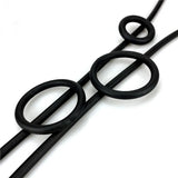 Round Circle Pendant Necklaces For Women Long Necklace Rubber Elasticity Chains
