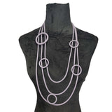 Boho Statement Necklace Choker for Women Big Sweater Chain Rubber Jewelry Gift