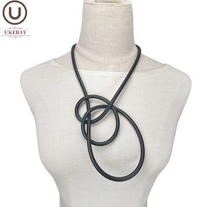 Rubber Choker Necklaces Punk Style Pendant Necklace