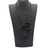 Rubber Choker Necklaces Punk Style Pendant Necklace