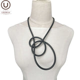 Rubber Choker Necklaces Punk Style Pendant Necklace